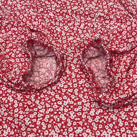 Adrianna Papell Pink and White Floral Patterned Blouse Size 1X 3/4 Sleeves - Picture 7 of 12